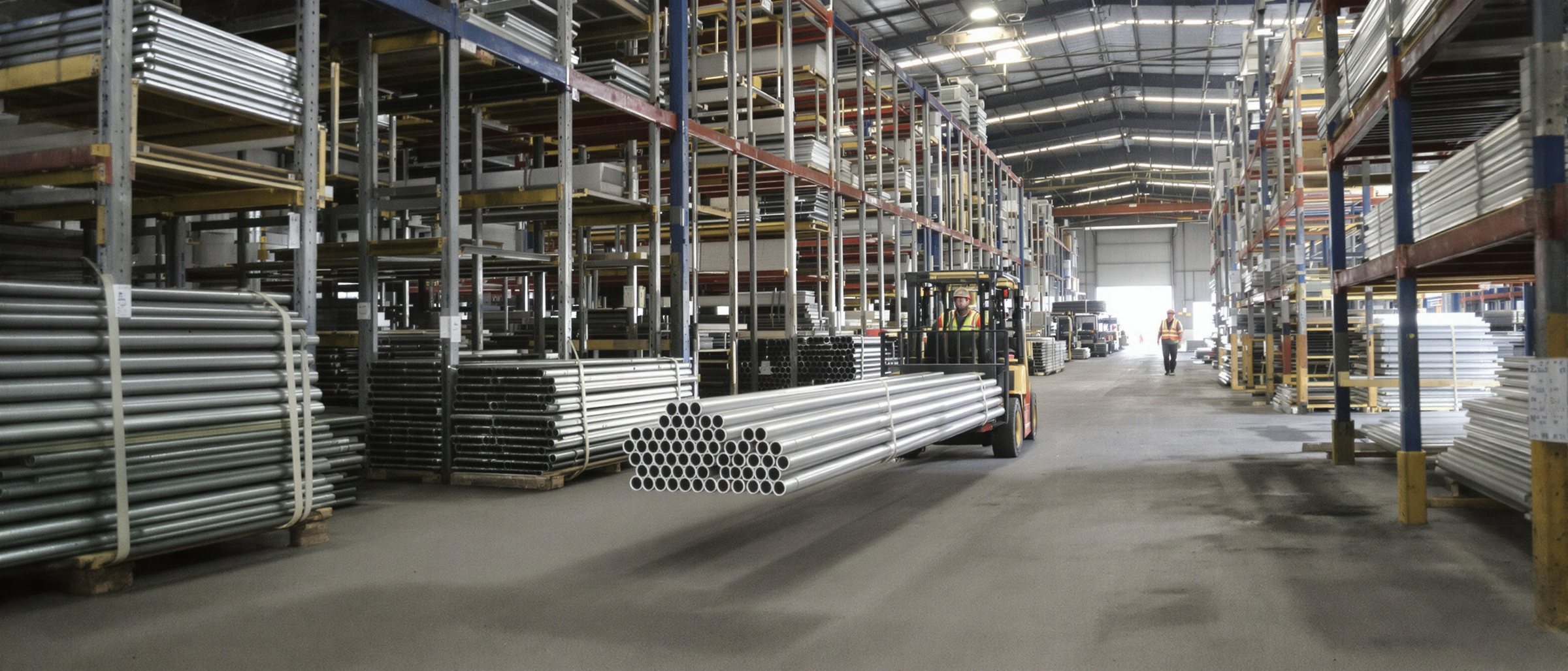 Centro de servicio de acero inoxidable: bobinas y láminas en almacén